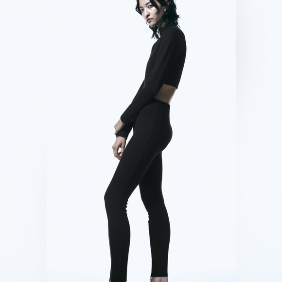 Zara Zippered stretch knit leggings - Picture 2 of 9